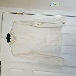 NICOLA Blouse, off white on off white designed material size 10